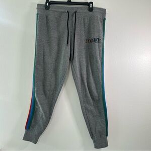 Harry Potter Hogwarts Alumni Sweatpants Joggers Size Large Gray Unisex Fleece